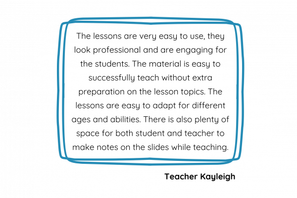 Teacher Kayleigh testimonial
